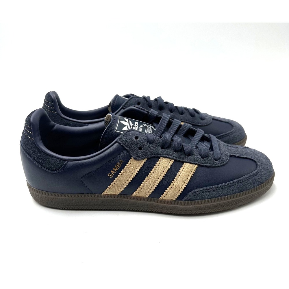 Adidas Men's Samba OG Originals Navy Blue/Beige JR0894 Men's Size 7